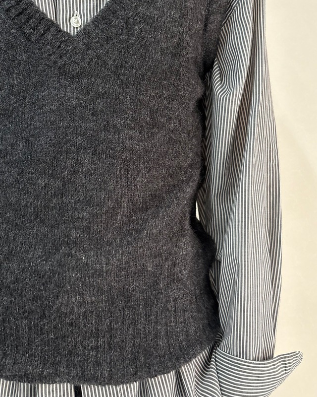 【DOLCE&GABBANA】mohair v-neck knit vest