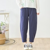 TRUBE タック入りバルーンシルエットパンツ【M~L】ネイビー