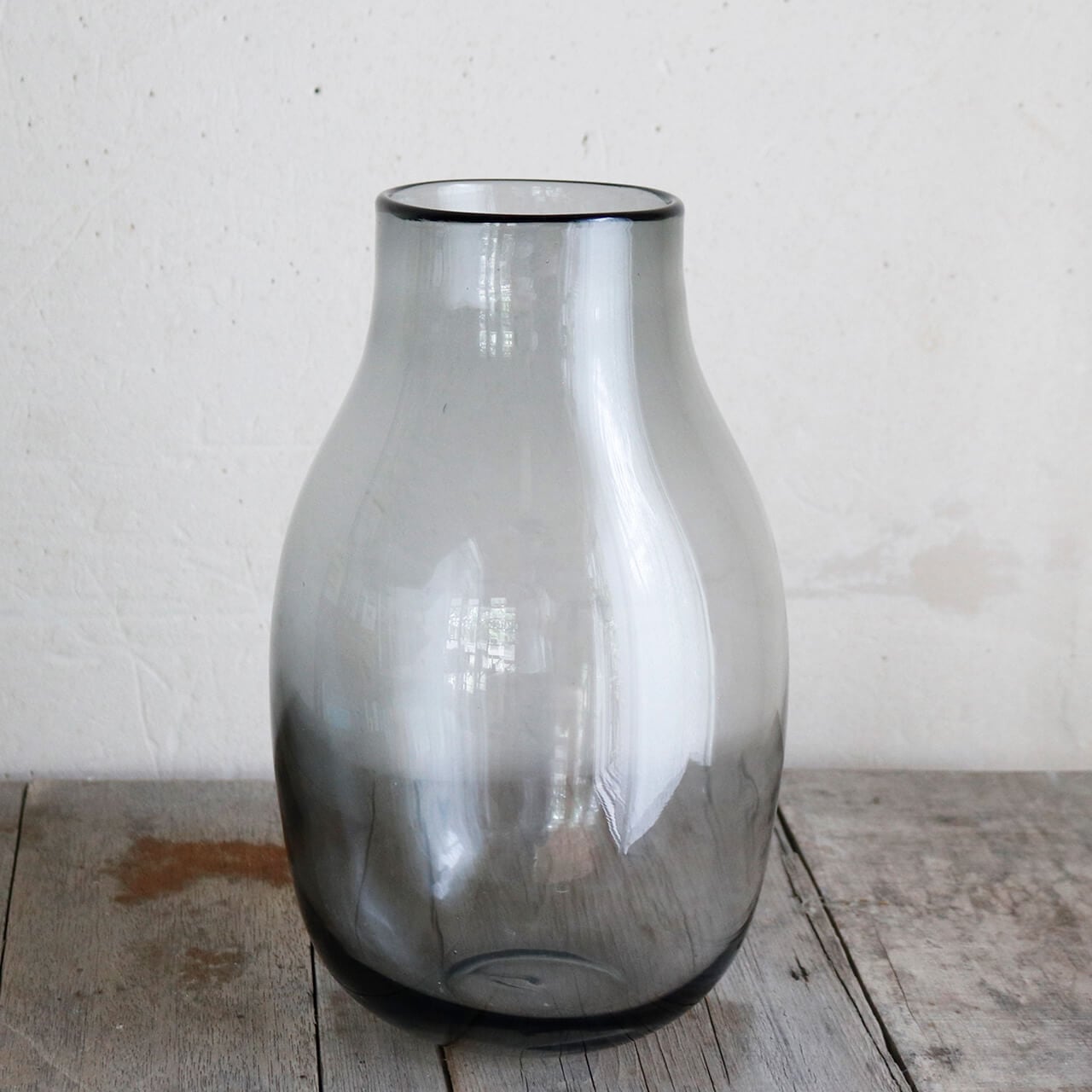 GLASS フラワーベース バランス L グレー ◇ 花瓶 大きい 枝もの