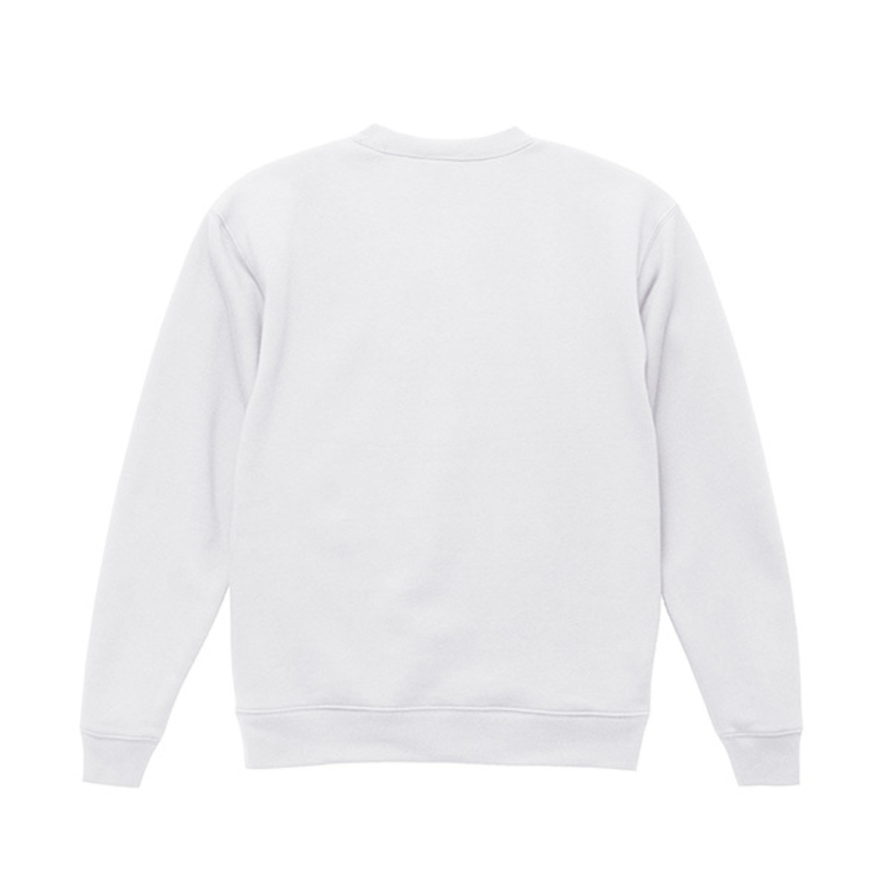 クルーネックスウェット無地トレーナー ホワイト（フリーサイズ）