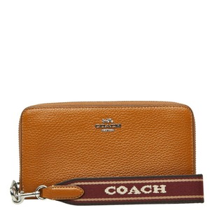 グッチ ロゴ ロング ジップ アラウンド ウォレット 長財布 ペニーマルチ ブラウン レザー レディース GUCCI 【中古】