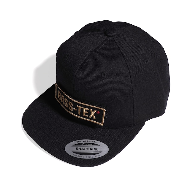 bassandme Flat Bill Cap ”BASS-TEX” TYPE-CLASSIC-SNAPBACK-FLAT-BLACK