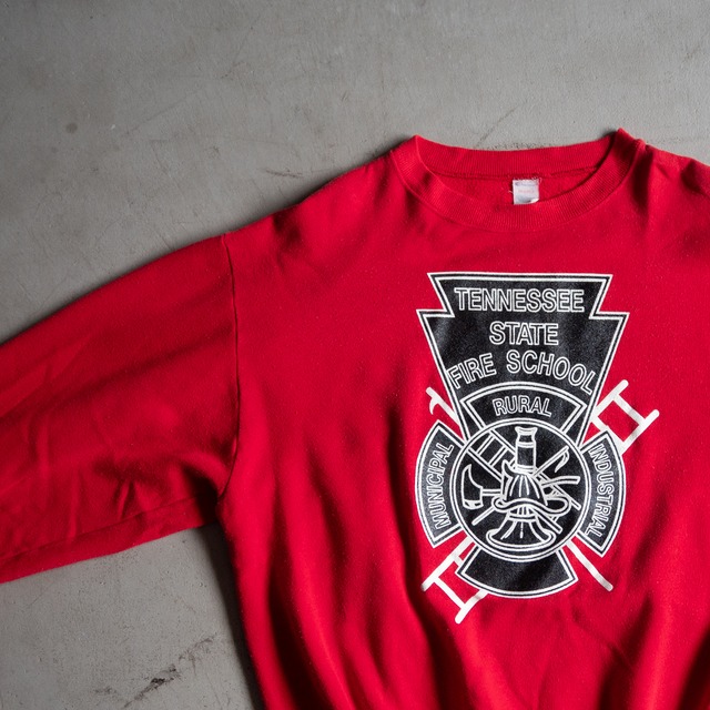 "TENNESSEE STATE FIRE SCHOOL" '80s vintage Champion body sweat