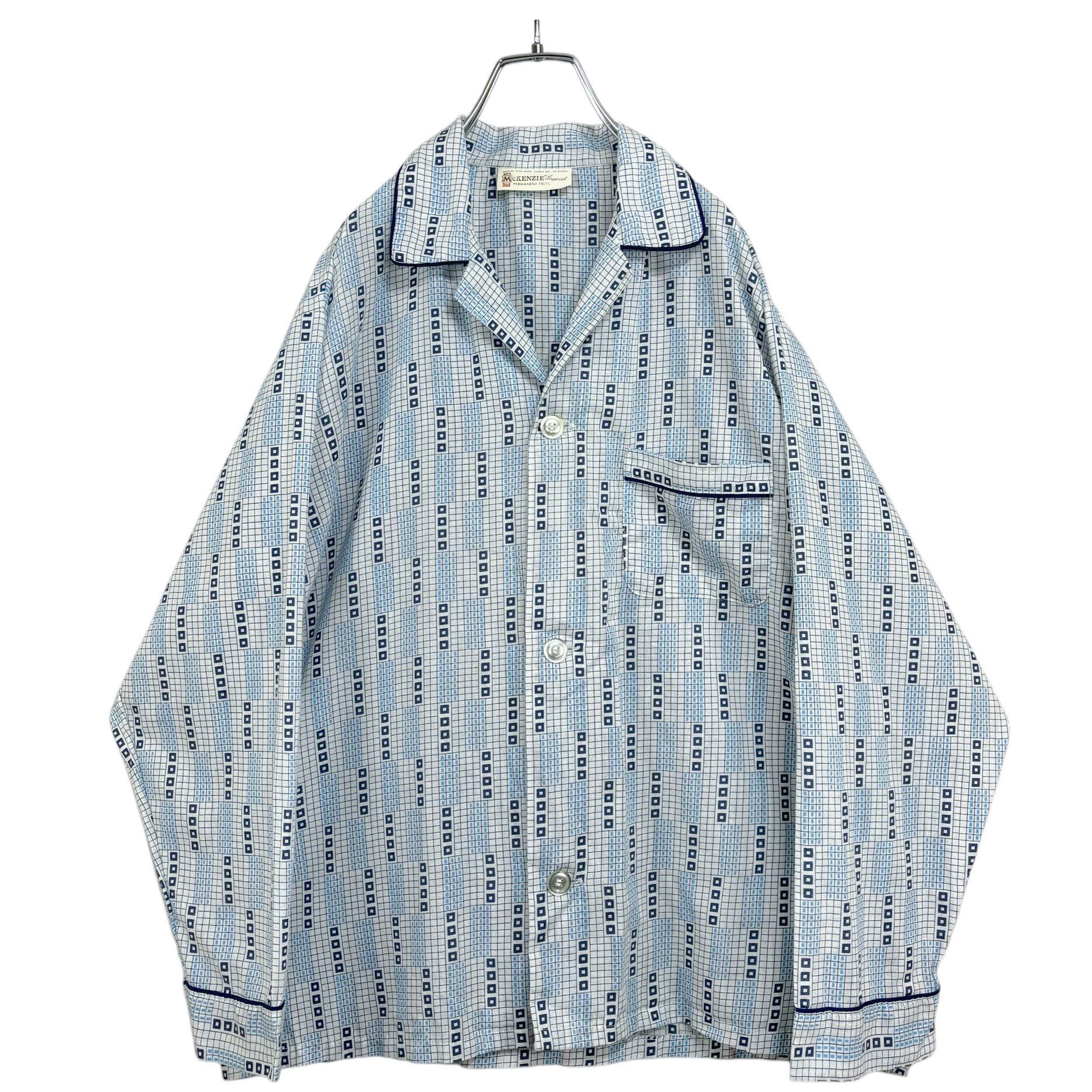 027081 McKENZIE imperial パジャマ シャツ XL 70-80s McKENZIE Imperial L/S all patterned pajamas shirt | 無無
