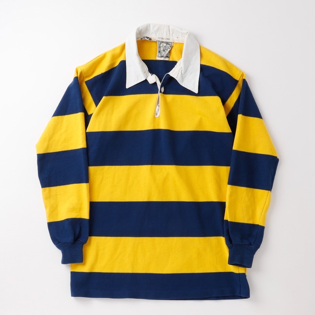 【極美品】80s special vintage Collared thick long shirt rugby shirt made in USA mint condition  ／ 80年代 襟付き 地厚 ロングシャツ ラガーシャツ ポロシャツ 長袖 スウェット トップス 希少 USA製  サイズ L
