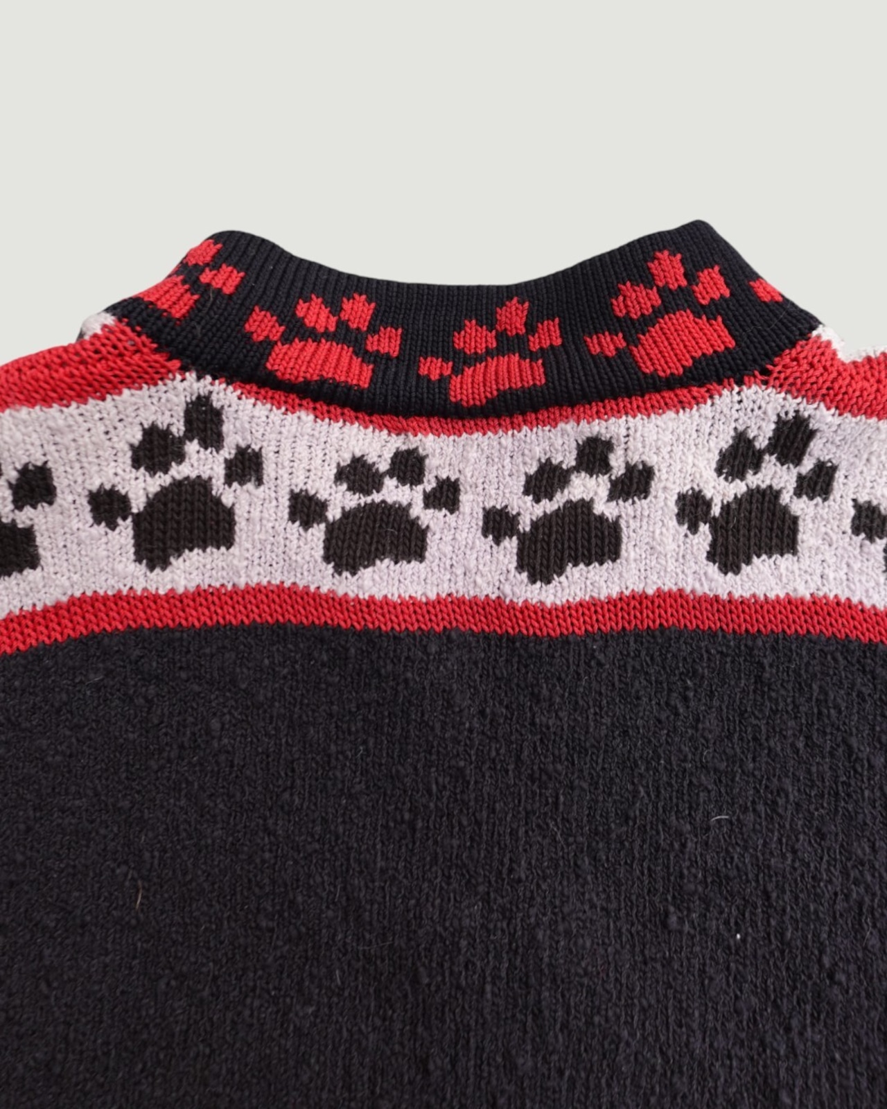 【古着】虎とライオンのニットカーディガン - 4