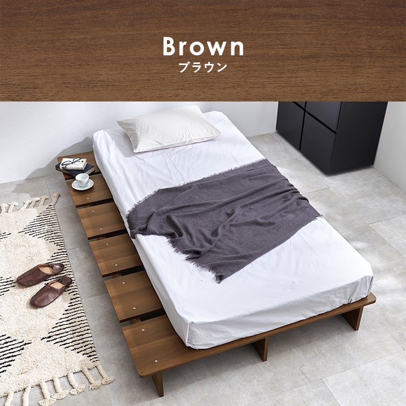 【組立式】耐荷重350kg シングルベッド ステージベッド ボンネルコイルマットレスセット 2色展開 一人暮らし ワンルーム 幅120cm