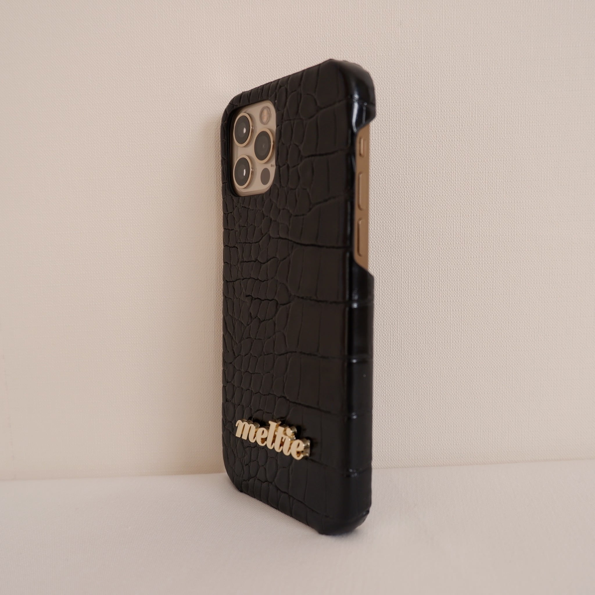 milky croco iPhone case