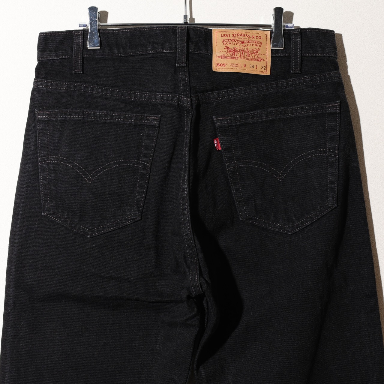 極美品 34×32 505-0260 USA 98年 サルファーブラックデニムパンツ Levi’s リーバイス 黒