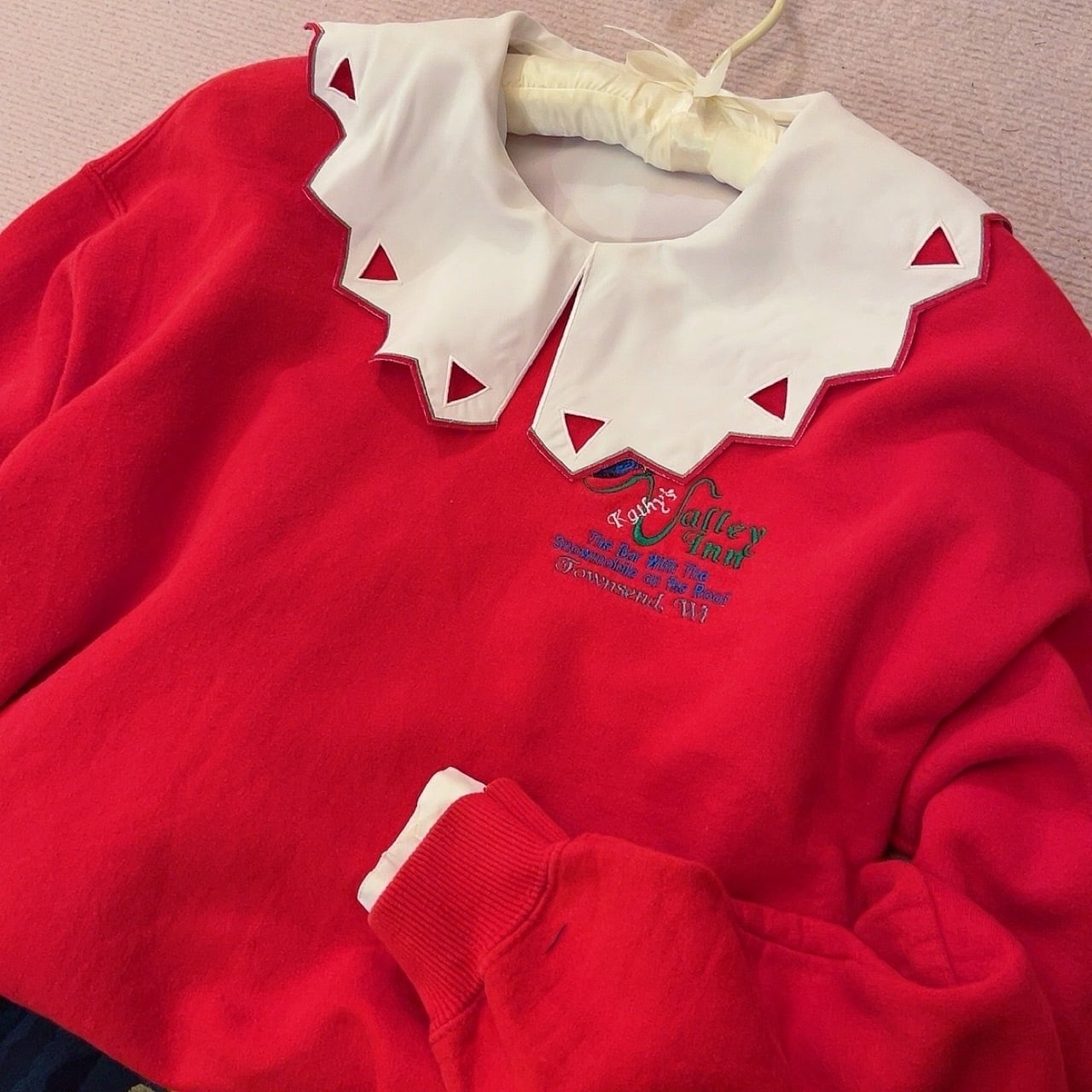 red heavy weight sweat