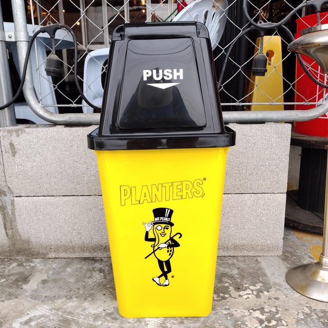 USアドバタイジング◆20L ダストボックス/Mr.ピーナッツ　ブラック◆アメリカンガレージ　ゴミ箱　ダイナー
