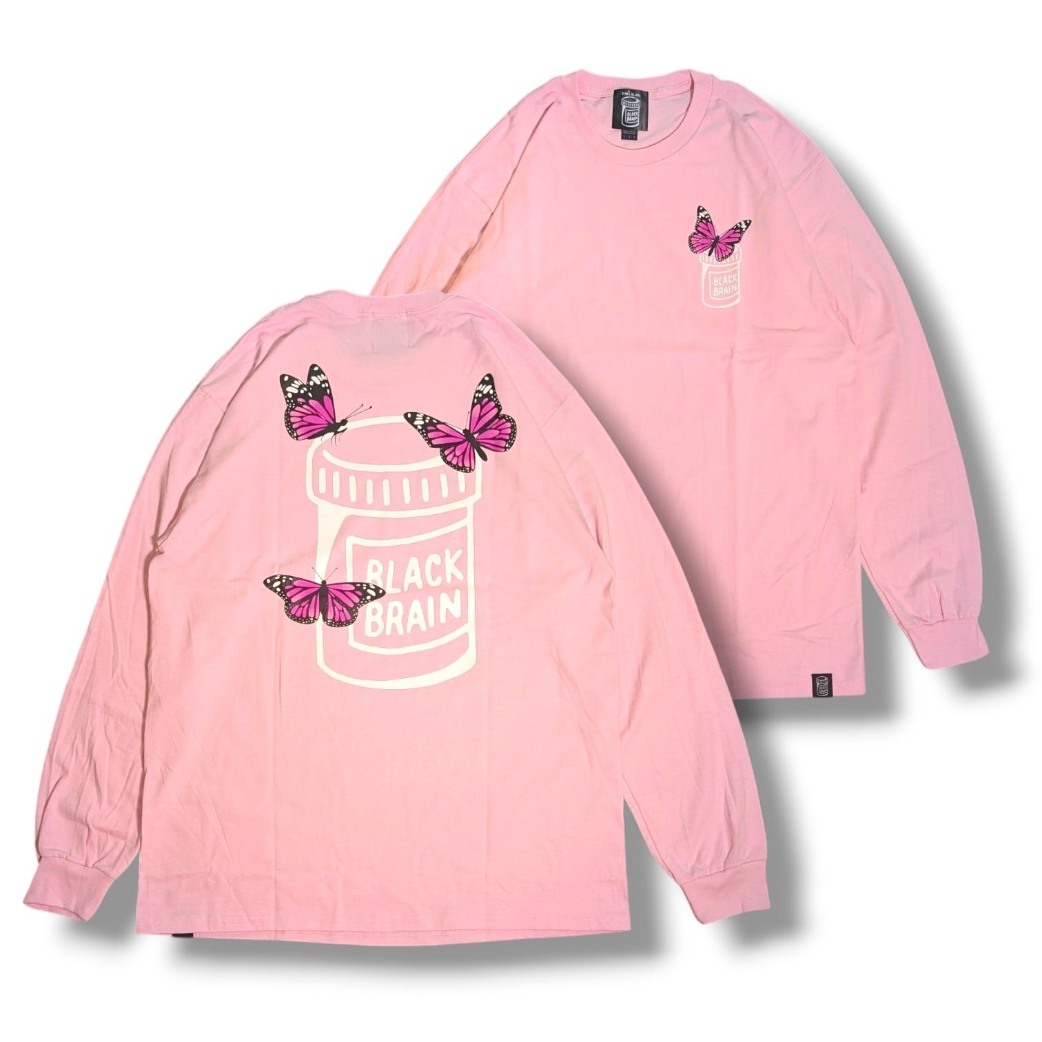 Butterflies LS Tee | BLACK BRAIN