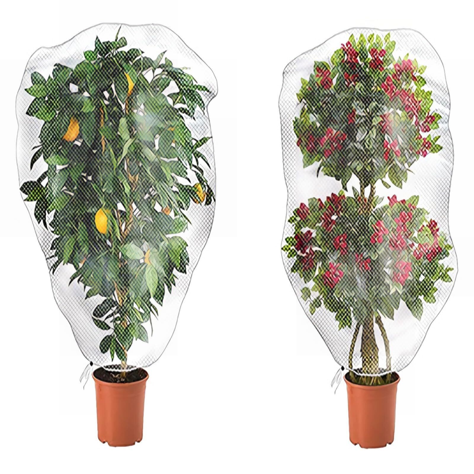 【新着特価】LIANHATA 防虫ネット 2個セット 植物保護カバー メッシュ巾着式 防鳥ネット 虫よけカバー 野菜網 鳥対策 通気性 虫鳥除け網 鉢植え用 野菜栽培 菜園プランター用 (150*160cm)