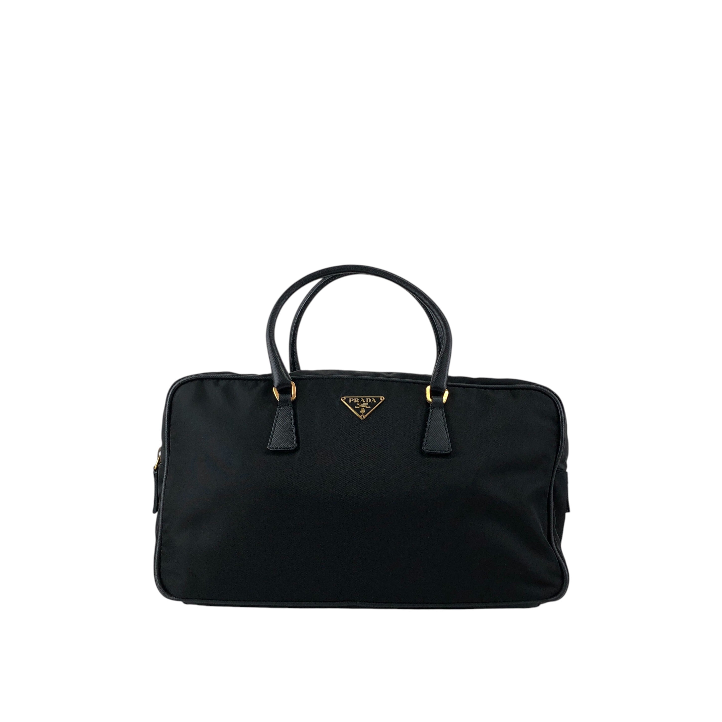 PRADA プラダ ハンドバッグ ブラック トライアングルロゴ ナイロン