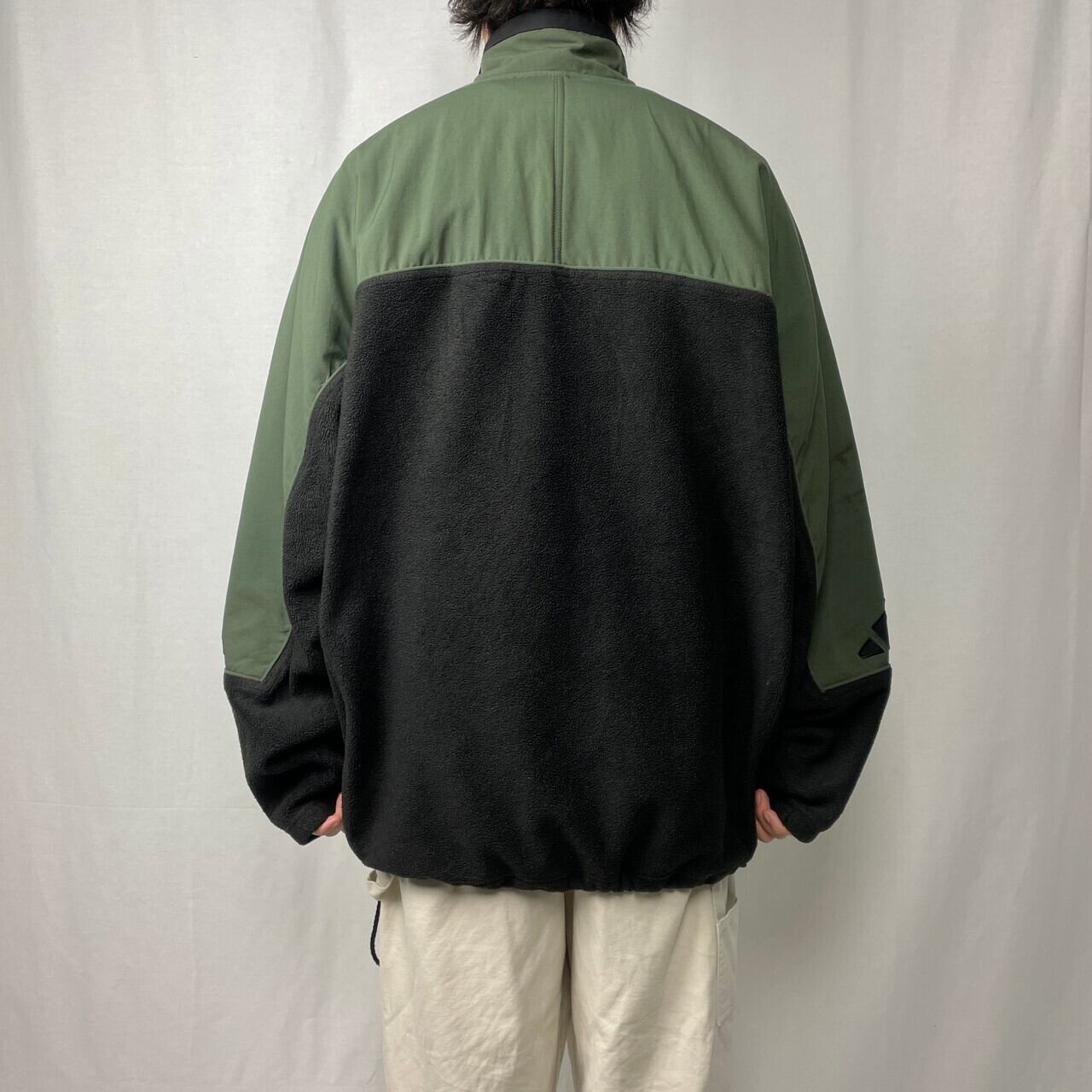 90年代 adidas アディダス フリースプルオーバー ハーフジップ メンズ 