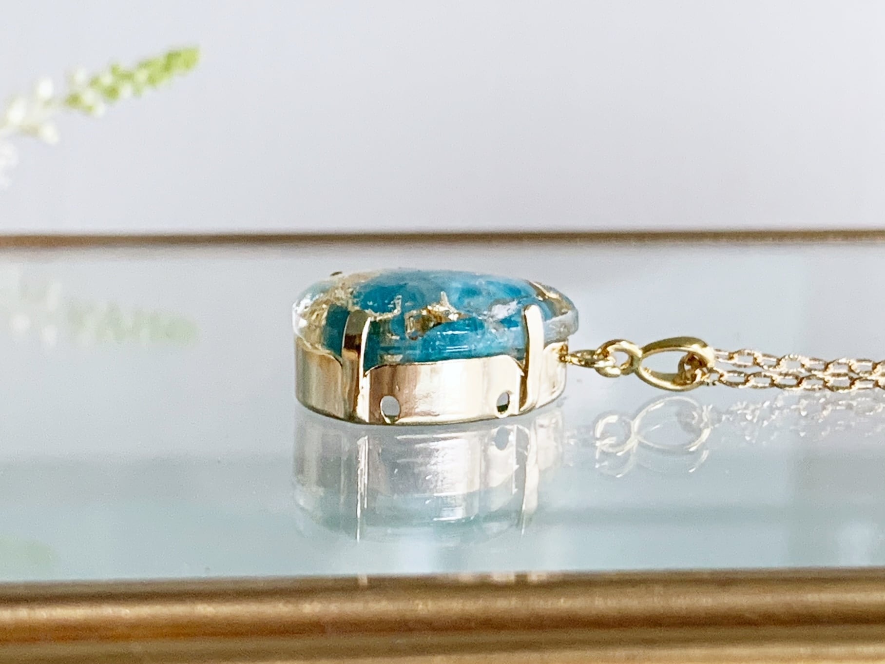 ユニセックス】感情をデトックス・ブルーアパタイト・ネックレス