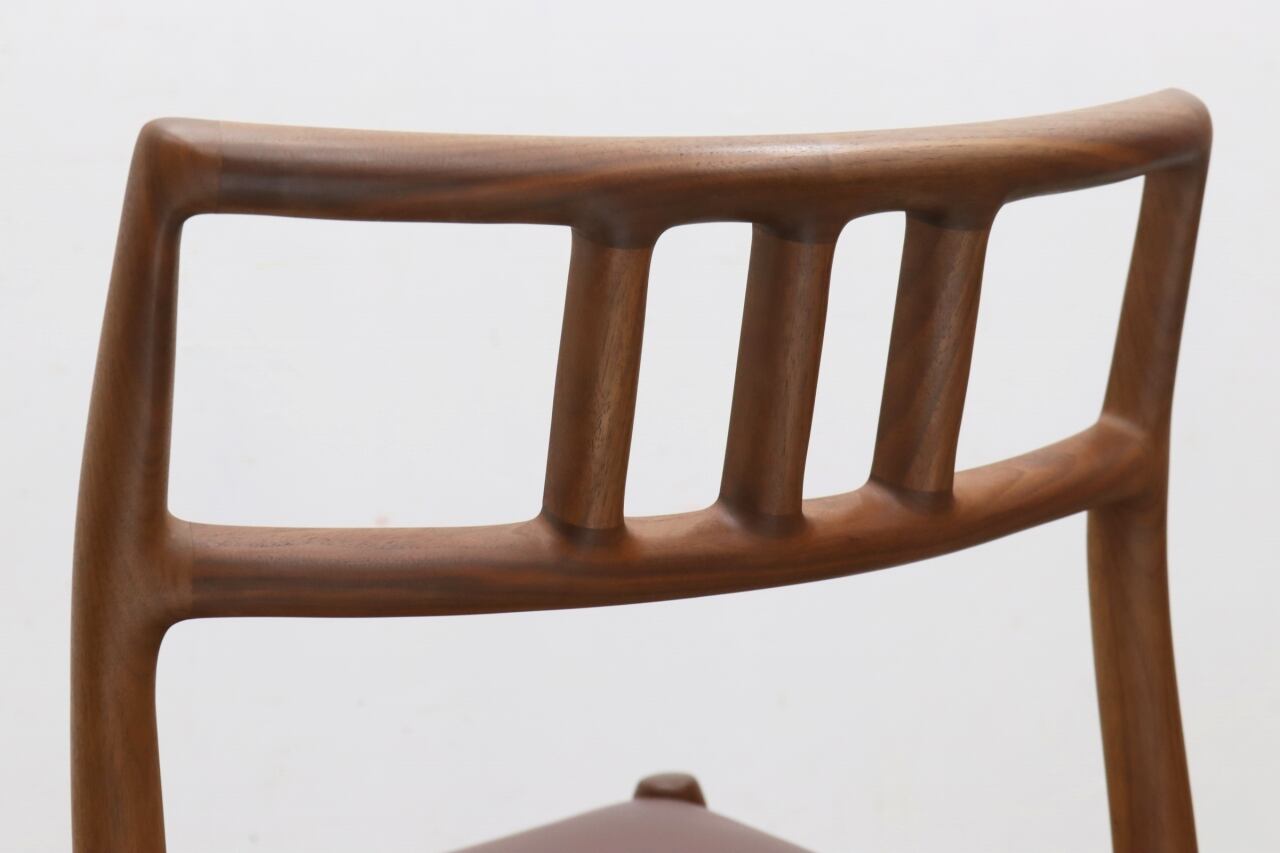 北欧 デンマーク J.L. Moller No.79 ウォールナット 本革 ダイニング 