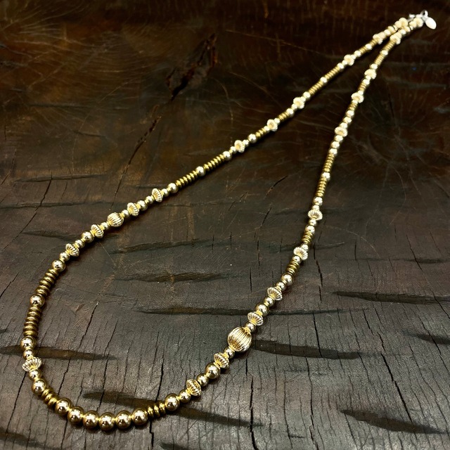 ブライト（Bright）ネックレス（Wave S Hematite All Gold）60cm