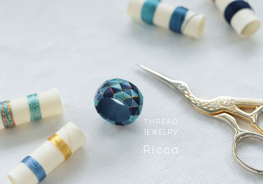 オンラインゆびぬき教室③【三色うろこ】 | thread jewelry Ricca