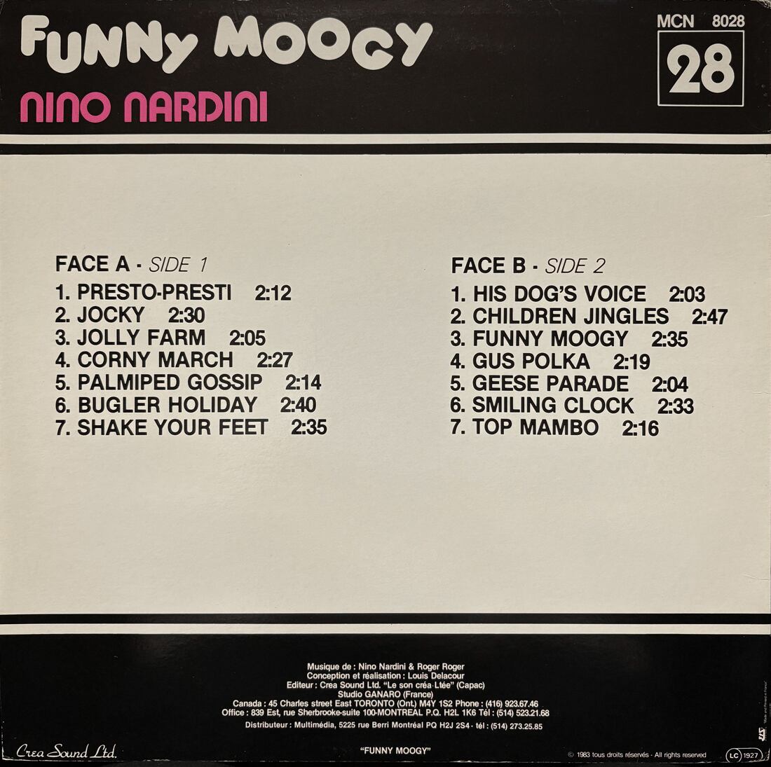 Nino Nardini (& Roger Roger) / Funny Moogy | SONOTA records