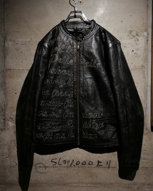 【Caka】PELLE PELLE Signature Embroidered Leather Jacket