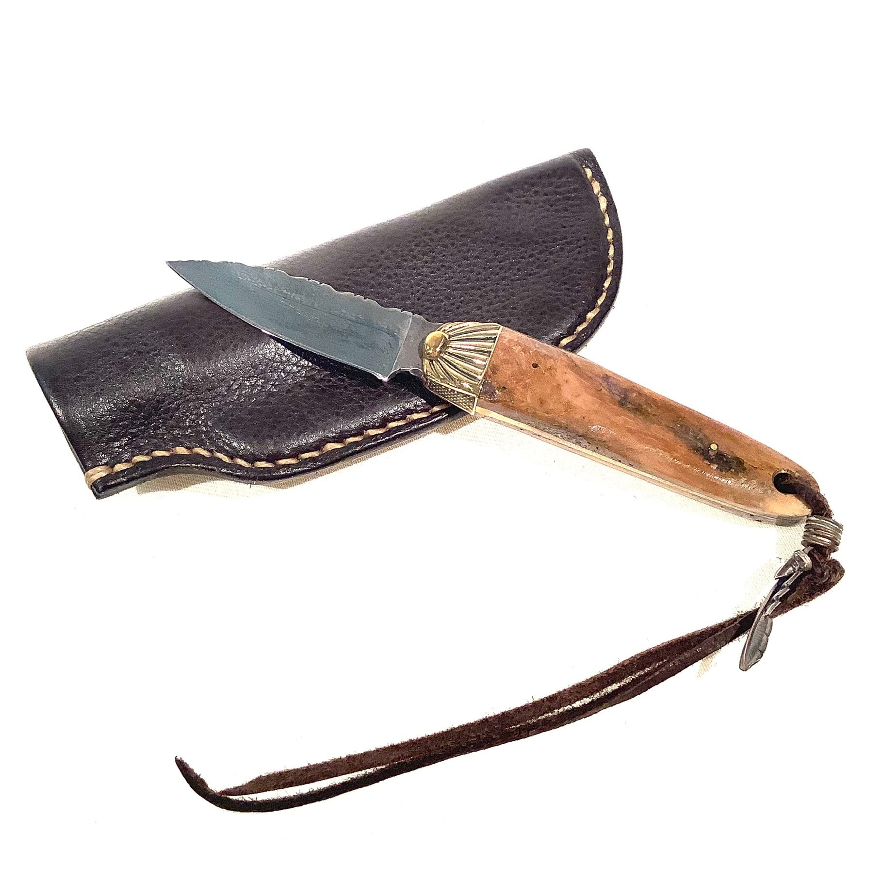 インディアンジュエリー、ビーズ工芸品、ナイフ MiyaoMadeKnives カスタムナイフ BuffaloBoneKnife WHEELWORKS