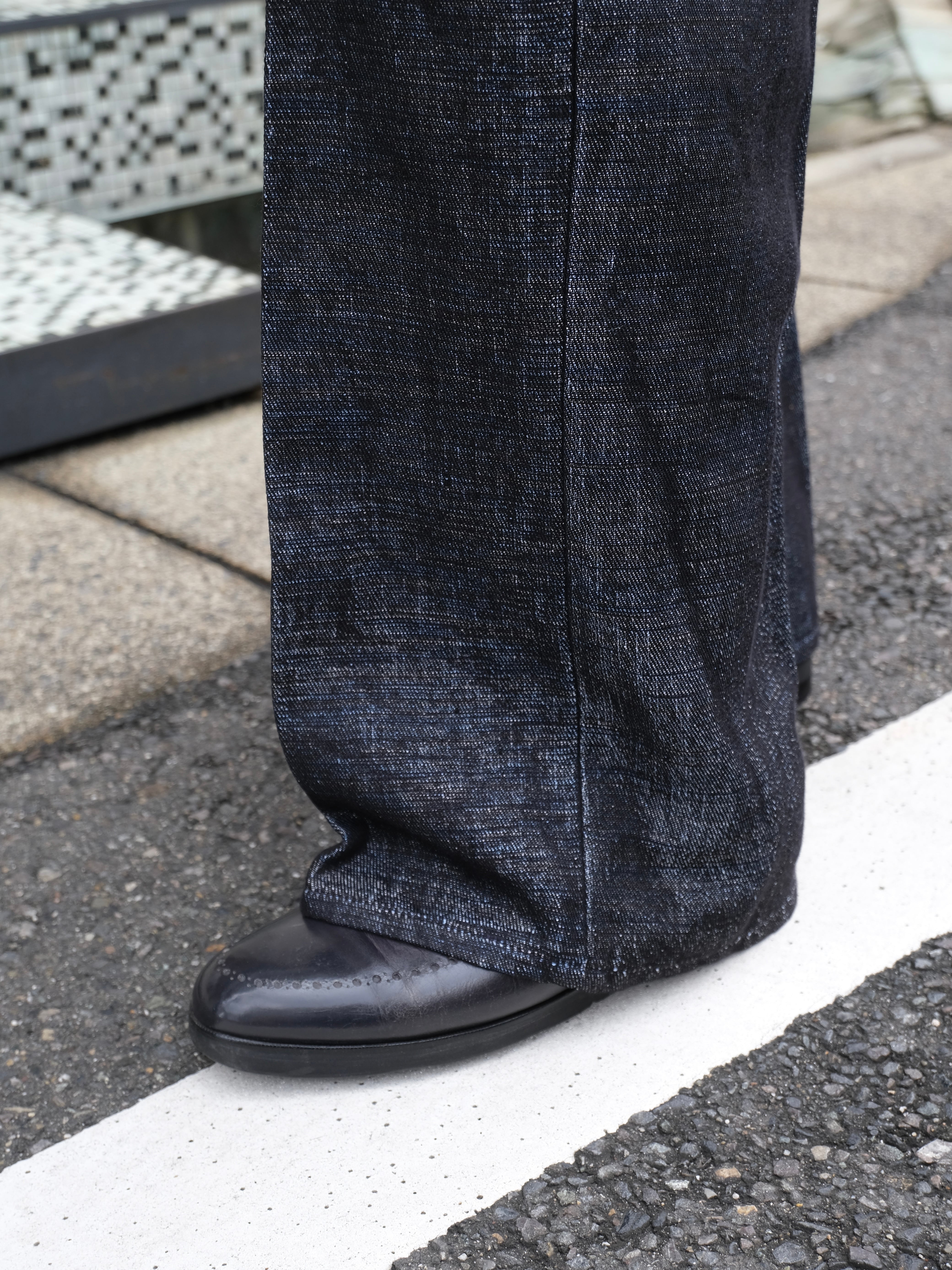 DAIRIKU】 Wide Linen Denim Pants | THE OUR
