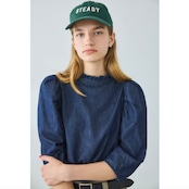 Oblada DENIM SHIRRING BLOUSE