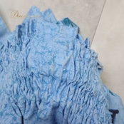 フラダンス 衣装 パウスカート ブルー系 ワントーン シンプル シングル カヒコ柄 かわいい 華やか 鮮やか 明るい 爽やか 水色 ハワイアン アロハ ハワイアンプリント フラ ダンス レッスン 練習 おしゃれ かわいらしい 踊り 軽やか