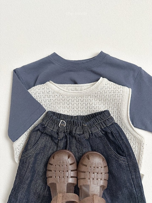 minirobe26su_Eyelet Knit Vest