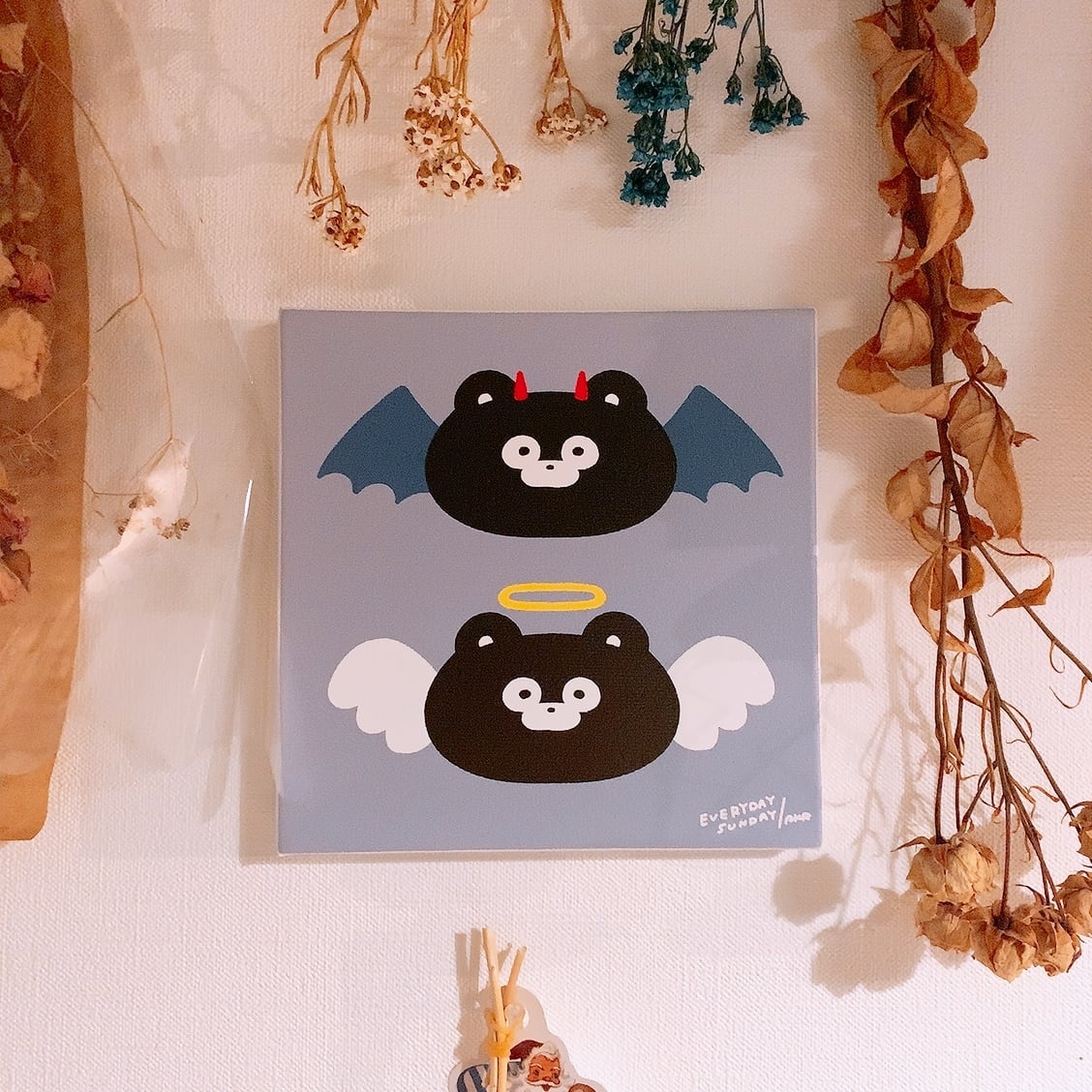 くまのまーくんいろいろ プリントキャンバス(M) | EVERYDAYSUNDAY