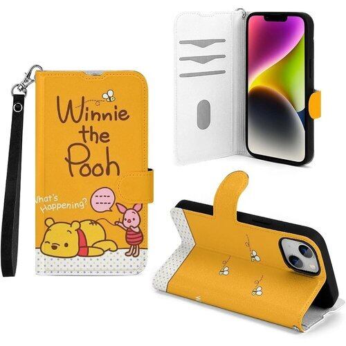 くまのプーさん スマホケース ケース カバー 手帳型 多機種対応 iphoneに適合する 携帯ケース カード収納 財布型 PUレザー 横置き機能 耐衝撃 防水 軽量 防塵 全面保護 アニメ キャラクター かわいい おしゃれ 2531