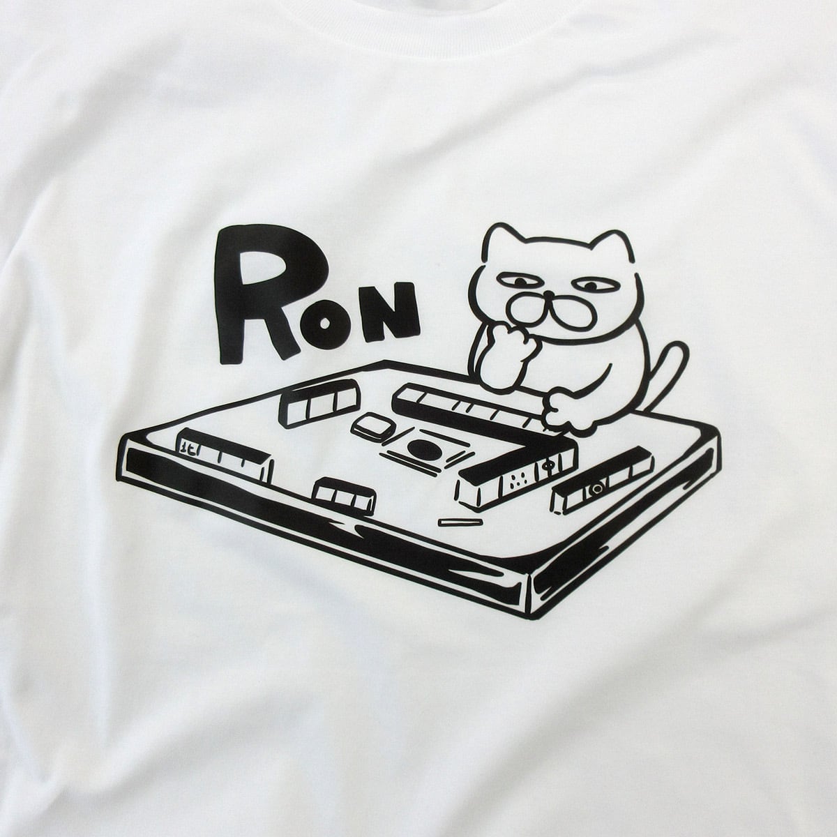 麻雀 マージャン 猫 ネコ Tシャツ cat44 猫服 ゆるキャラ ねこ 猫 服