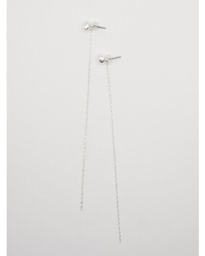 【CHIGNON】[0055-340SH] プチエッグ&チェーン2WAYピアス