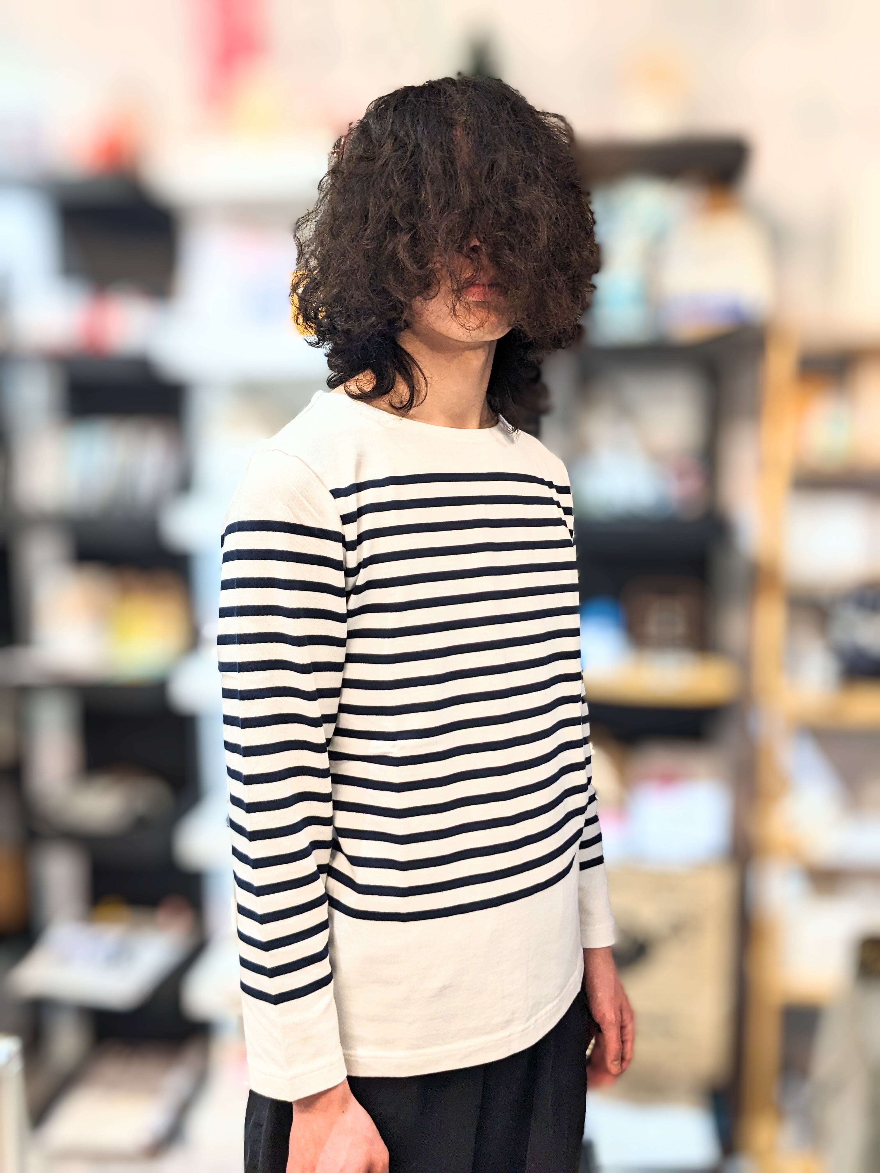 新品 France Navy Border Long Sleeve T-shirts Black フランス海軍