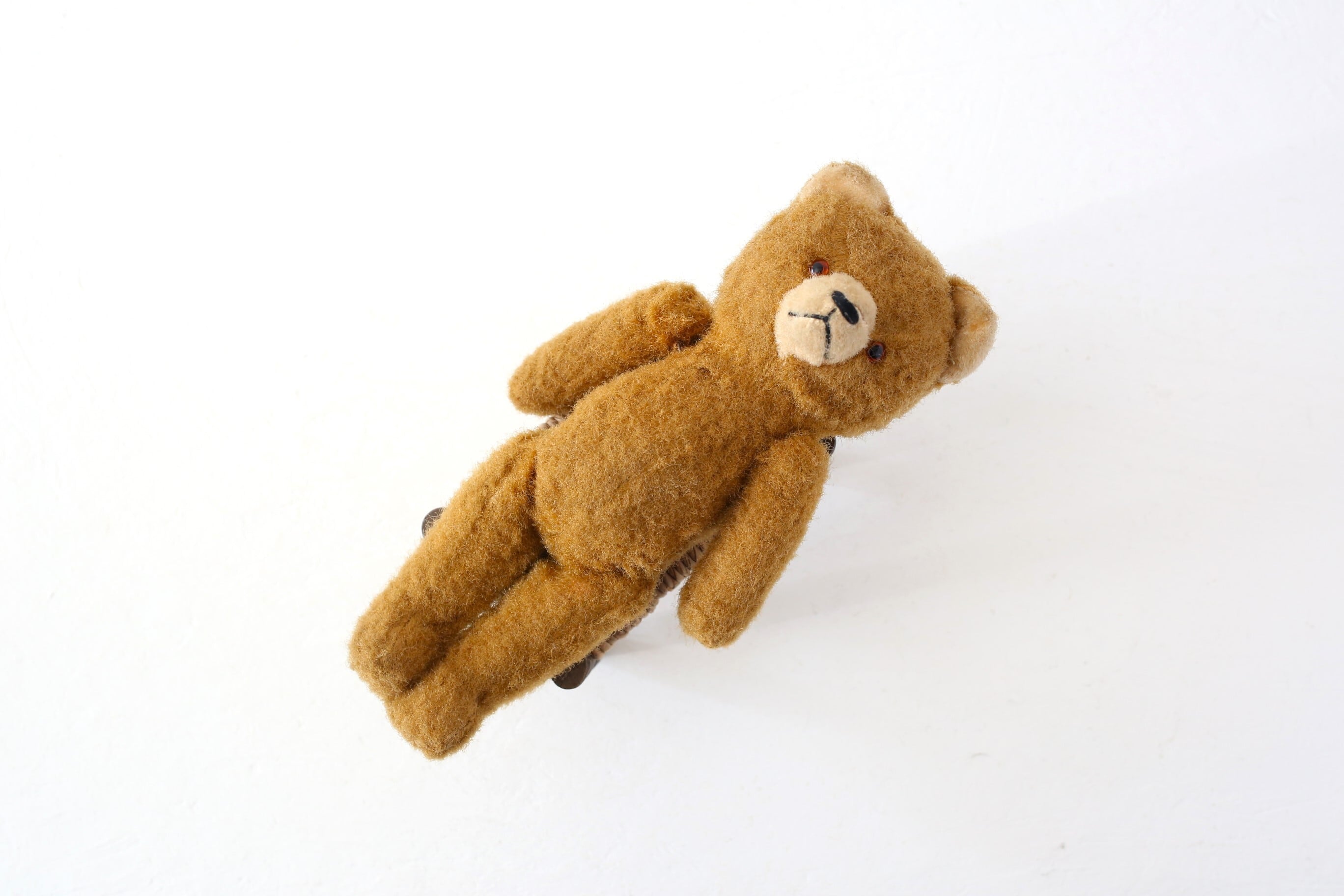 フランス アンティーク ヴィンテージ テディベア ニット服を着た