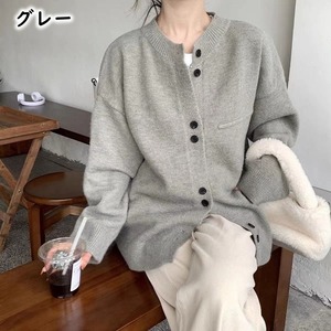 ラウンドネック カーディガン 4col M 11383