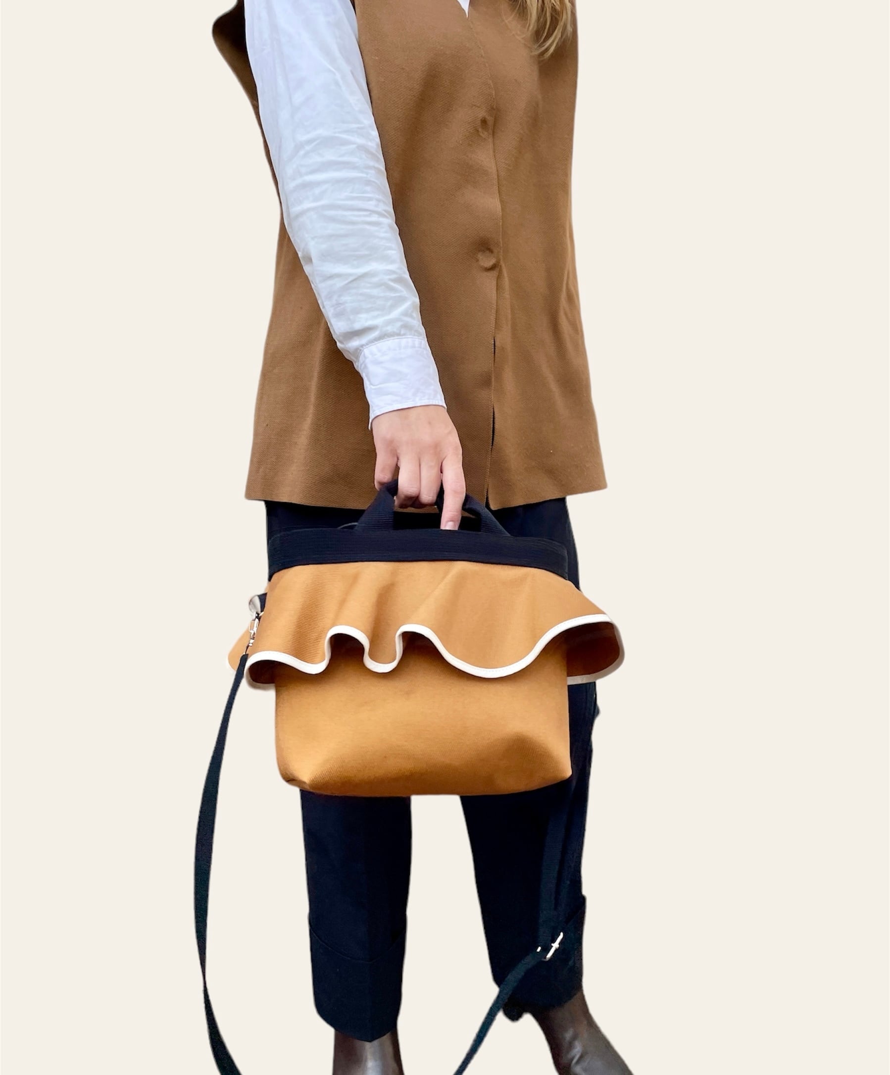 【2way舟形フリルバッグ】/1B0723