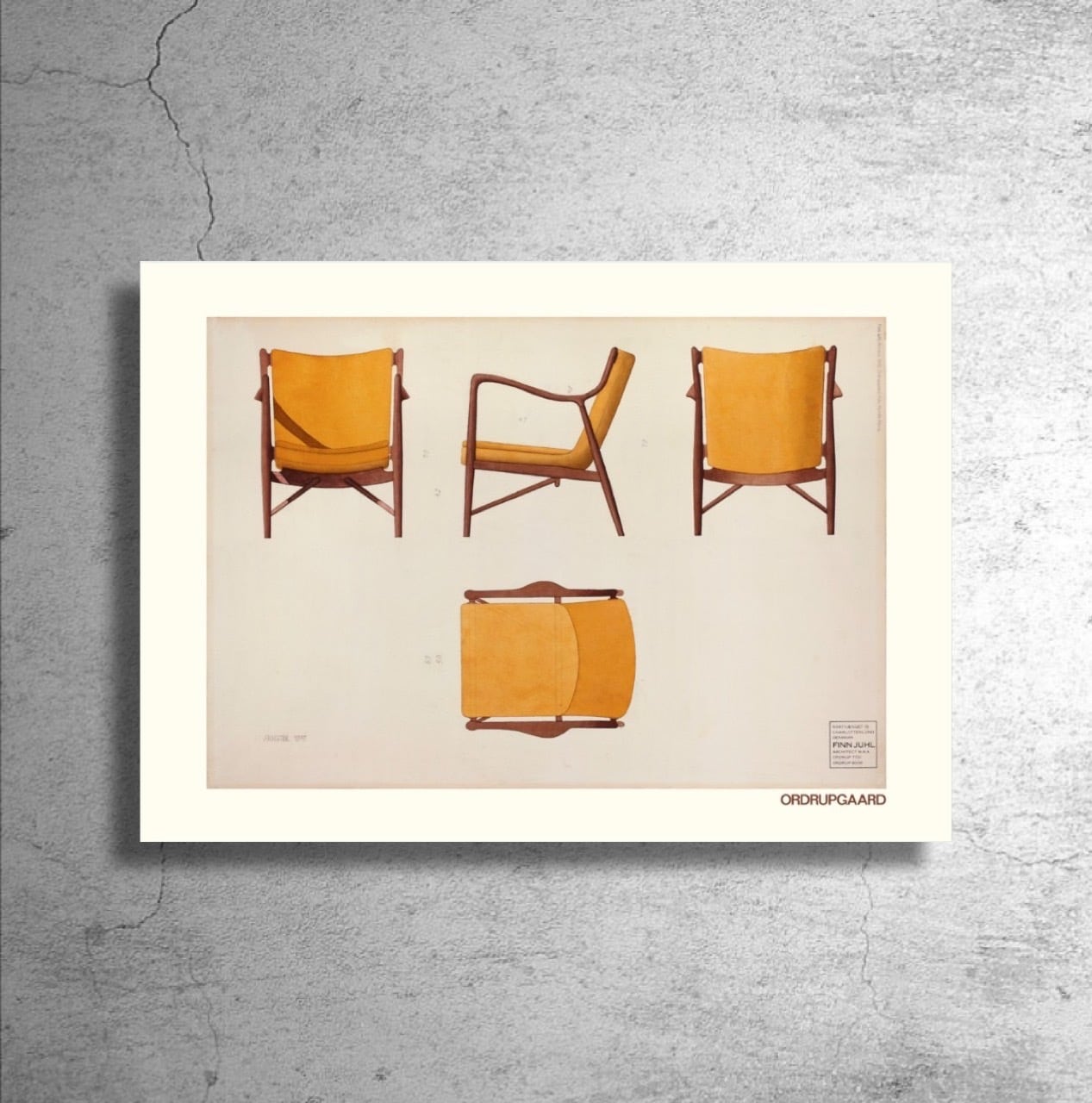 【再入荷】建築家『フィン・ユール』デンマークのフィン・ユール財団公式ポスター