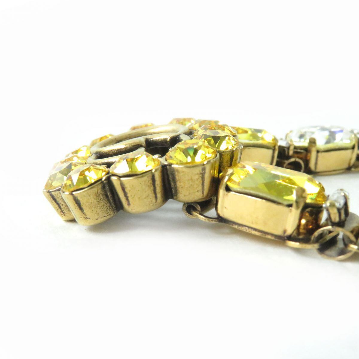 良品△イタリア製 GUCCI グッチ GGマーモント ラインストーン ビジュー