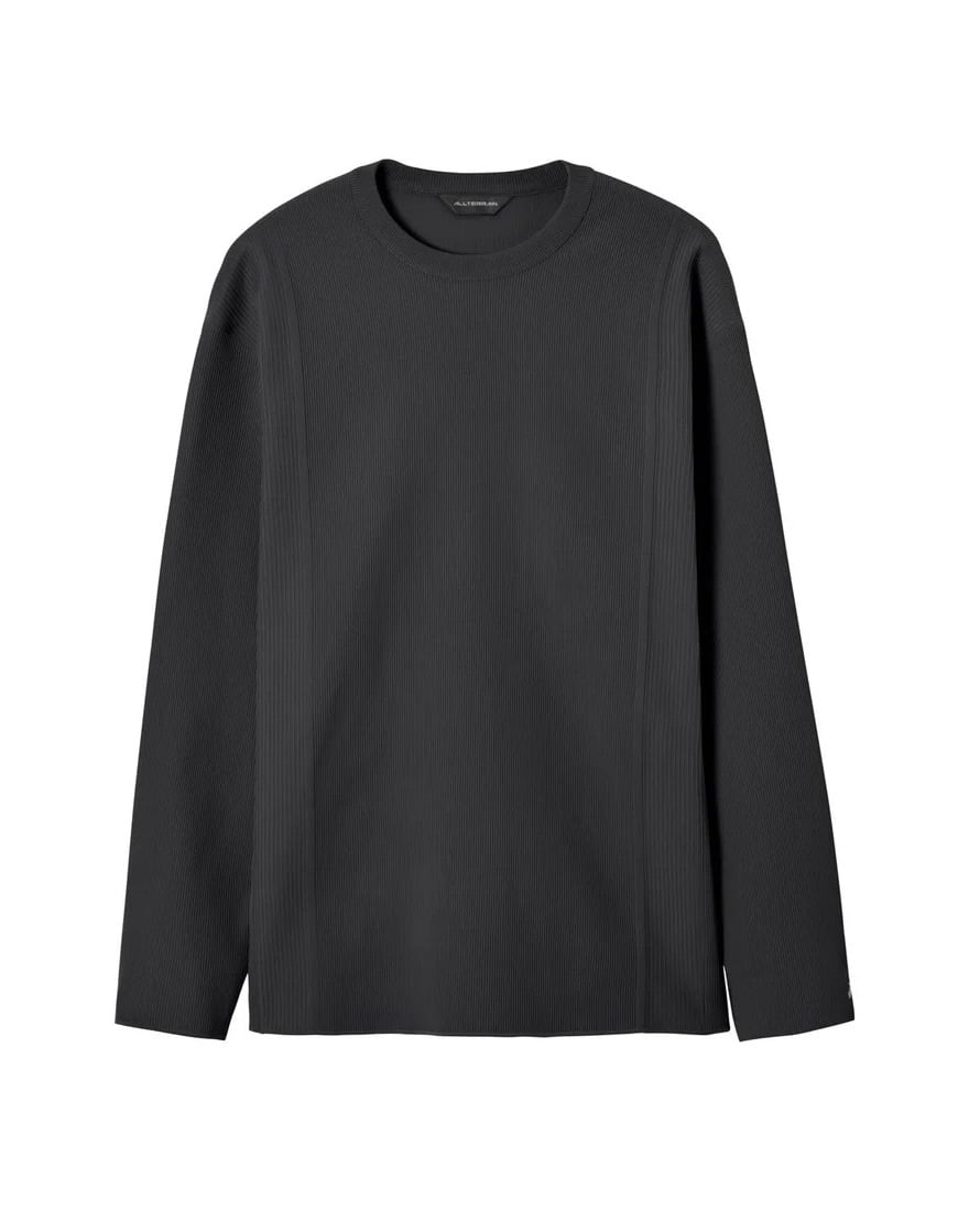 DESCENTE ALLTERRAIN】フュージョンニット クルーネックブラック