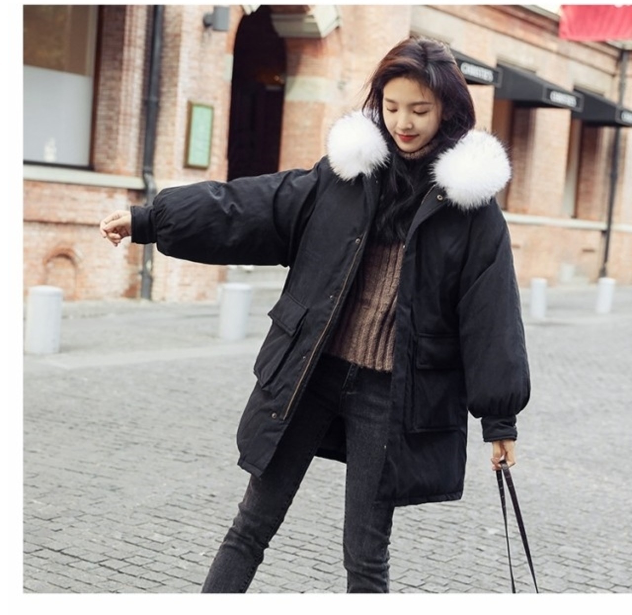 韓国 冬服 レディース 大きいサイズ フェイクファーコート レディーズ 