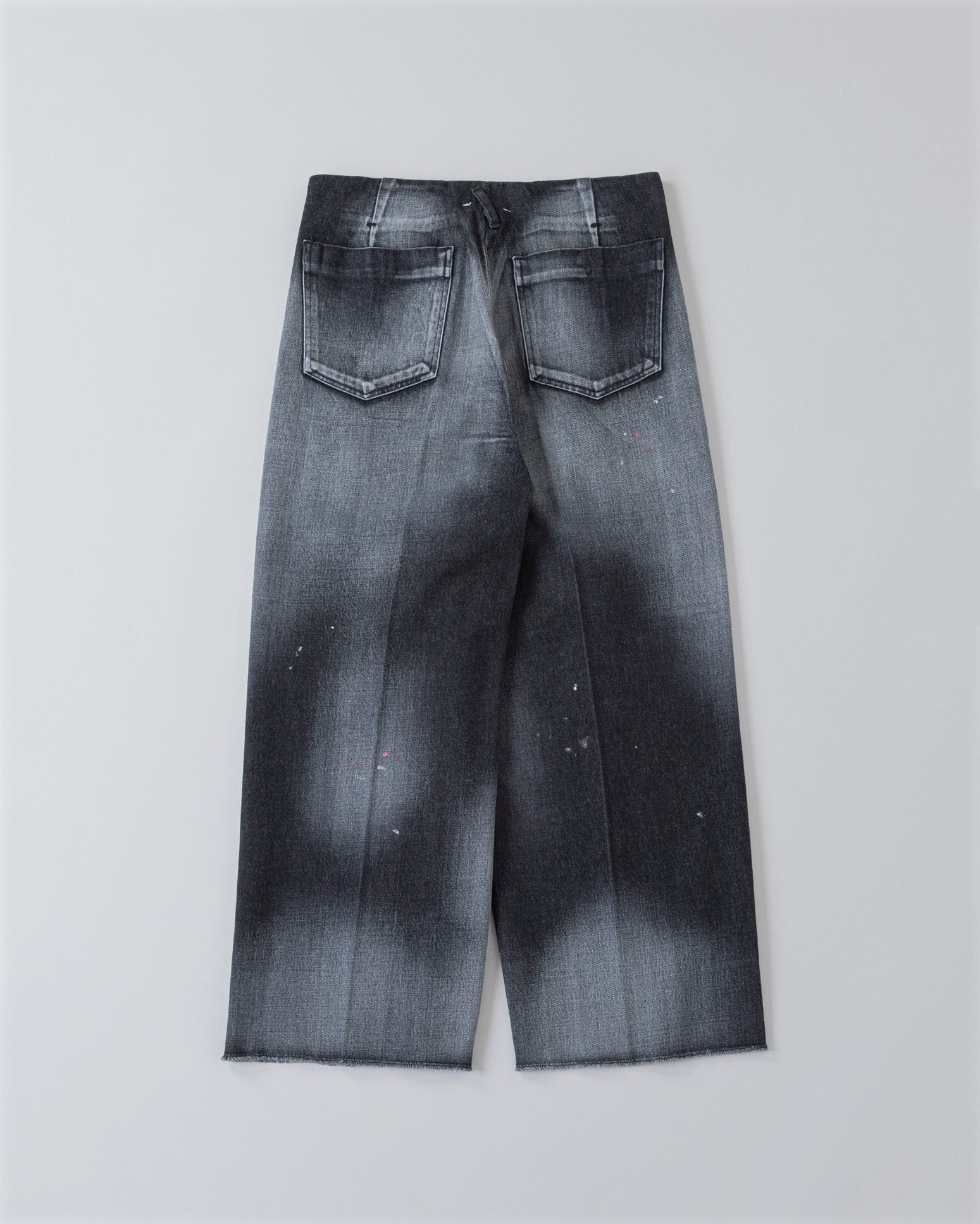 saby TUCK BAGGY TYPE 2 - 11oz Bingo Denim Sun Fade & Paint - BLK