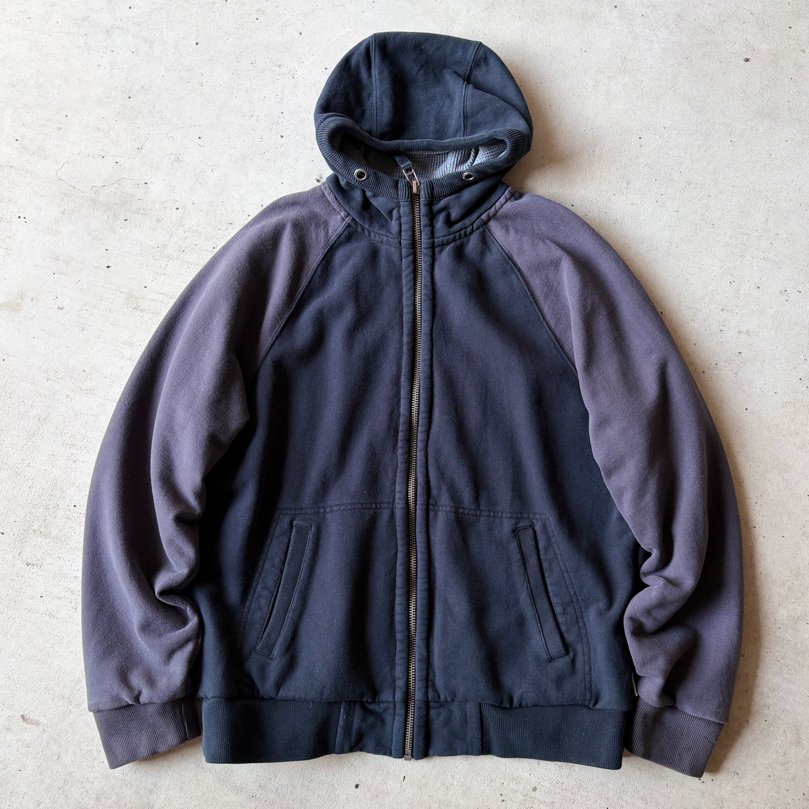 60s sun fade zip hoodie ダブルフェイス 茄子紺 00s| “WIND RIVER” Zip hoodie / “初期supremeボディ” “2トーン