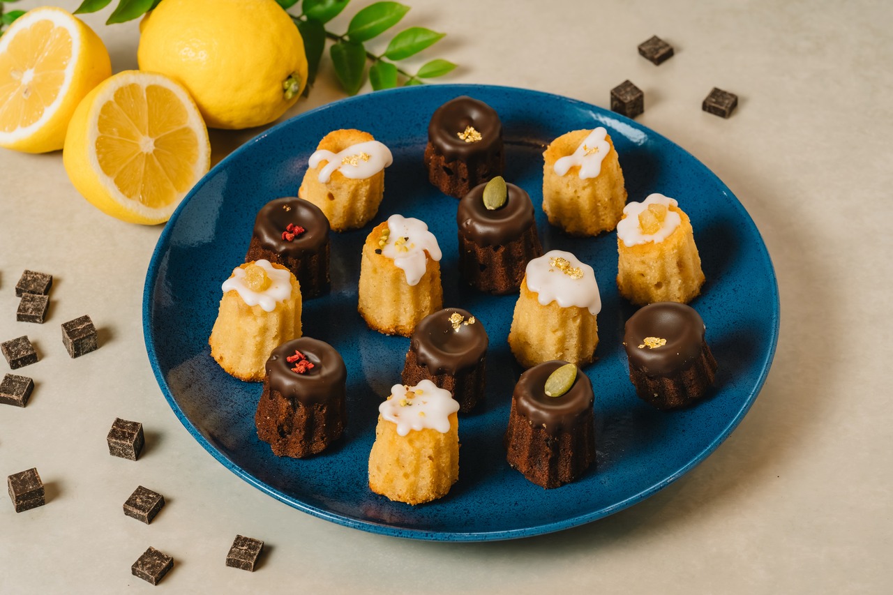 レモンとチョコのケーキセット