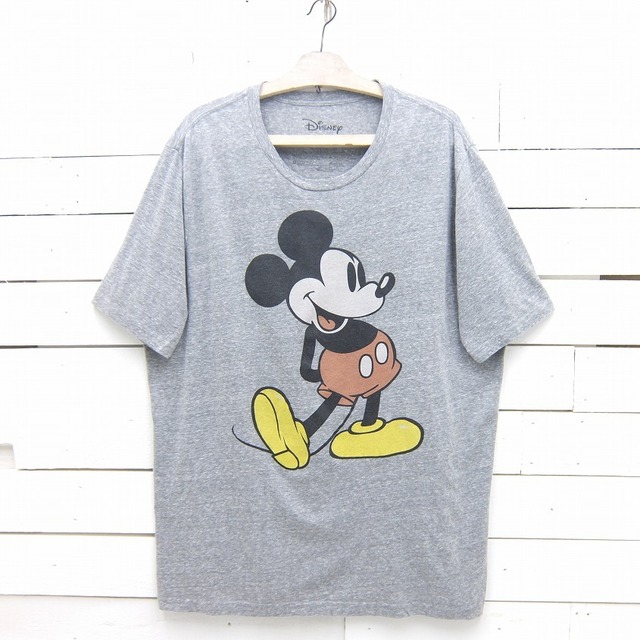 Disney ディズニー ミッキーマウス キャラクター プリントTシャツ メンズ 2XLサイズ相当