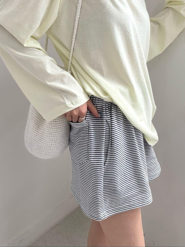 Stripe Easy Half Pants