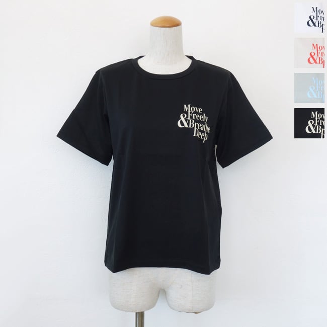 MyLanka (ミランカ) Tシャツ ベーシック ロゴ クルーネック 半袖 ドロップショルダー M81207