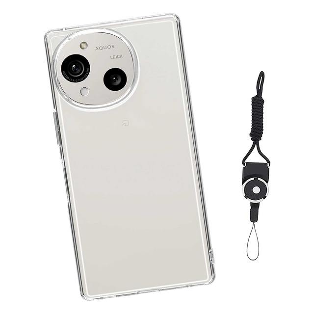 Nutmeg 対応 AQUOS R10 SH-51F 専用ケース クリア AQUOS R10 専用保護カバー TPU素材 全透明 薄型 軽量 防指紋 傷つけ防止 柔らかい手触り 落下防止 耐衝撃 衝撃吸収ポ