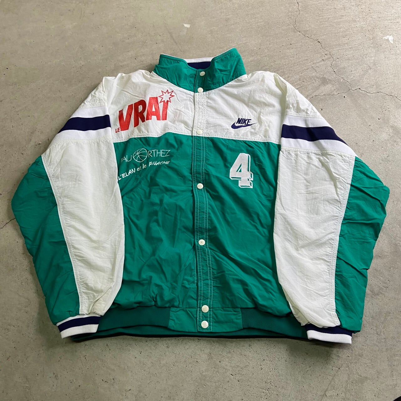 90年代 USA製 NIKE ナイキ PAU ORTHEZ バスケ チームジャンパー ス 